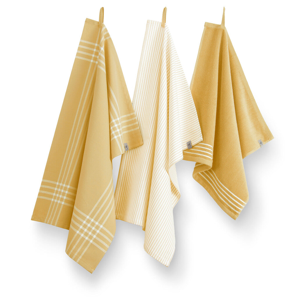 Walra - Keukenset Superior Kitchen Set - 2x 50x70   1x 50x50 cm - Geel / Wit