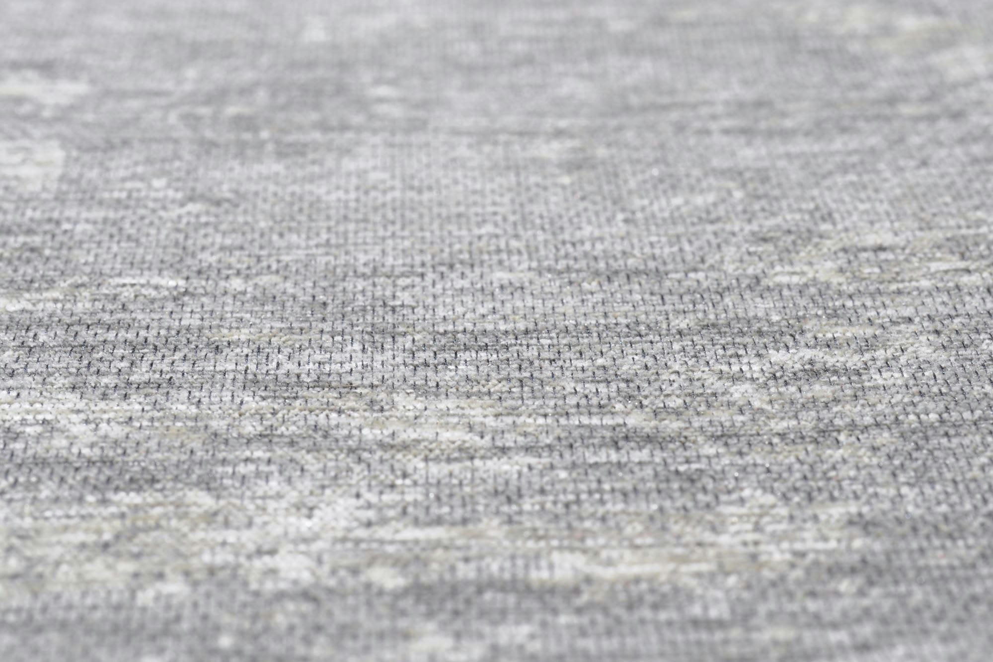 HERITAGE - Tapis moderne brillant tissé machine argent 120x180 cm