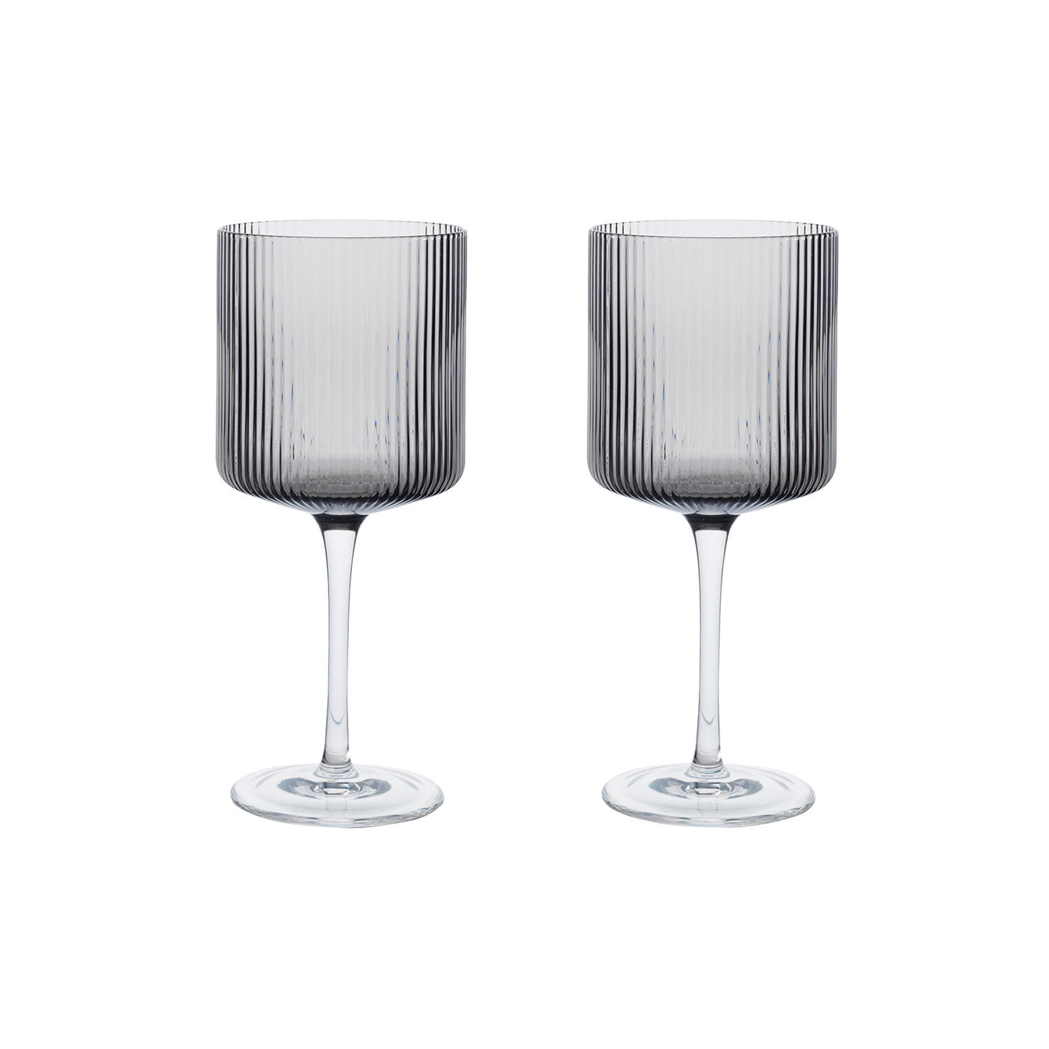 Ripple Rødvinsglas 2 stk., smoked grey