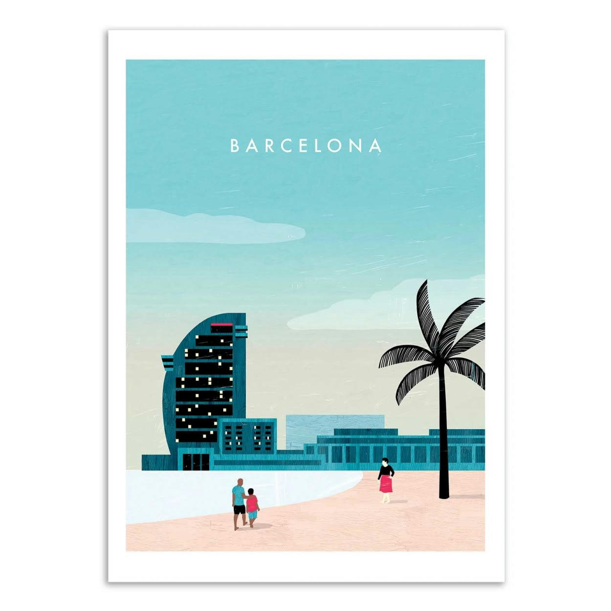 KATINKA REINKE - BARCELONA - Affiche d'art 30 x 40 cm
