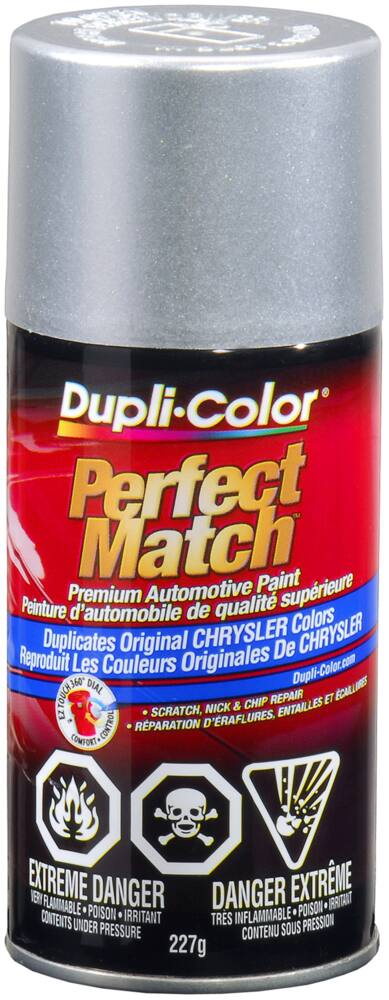 Dupli-Color Perfect Match Premium Acrylic Lacquer Automotive Aerosol Spray Paint, Radiant Silver Metallic (CA1, PA1), 227-g