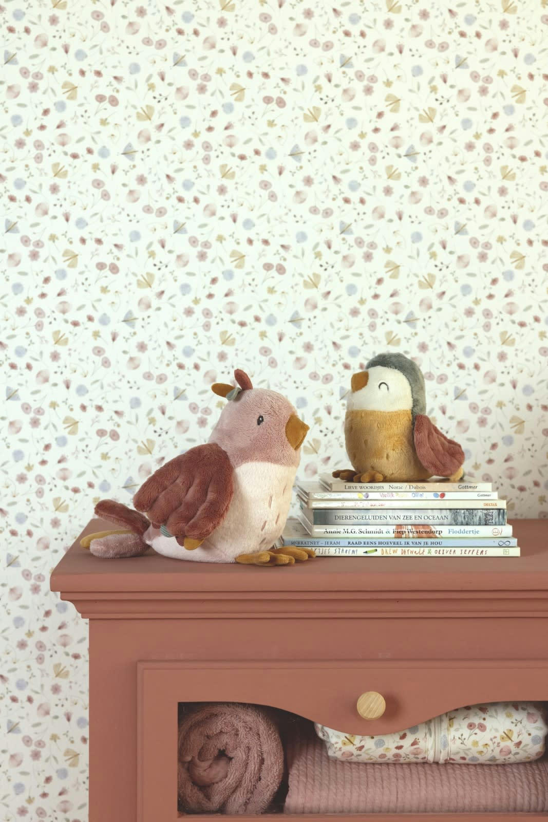 - fresque panoramique flowers & butterflies multicolore 280x300cm