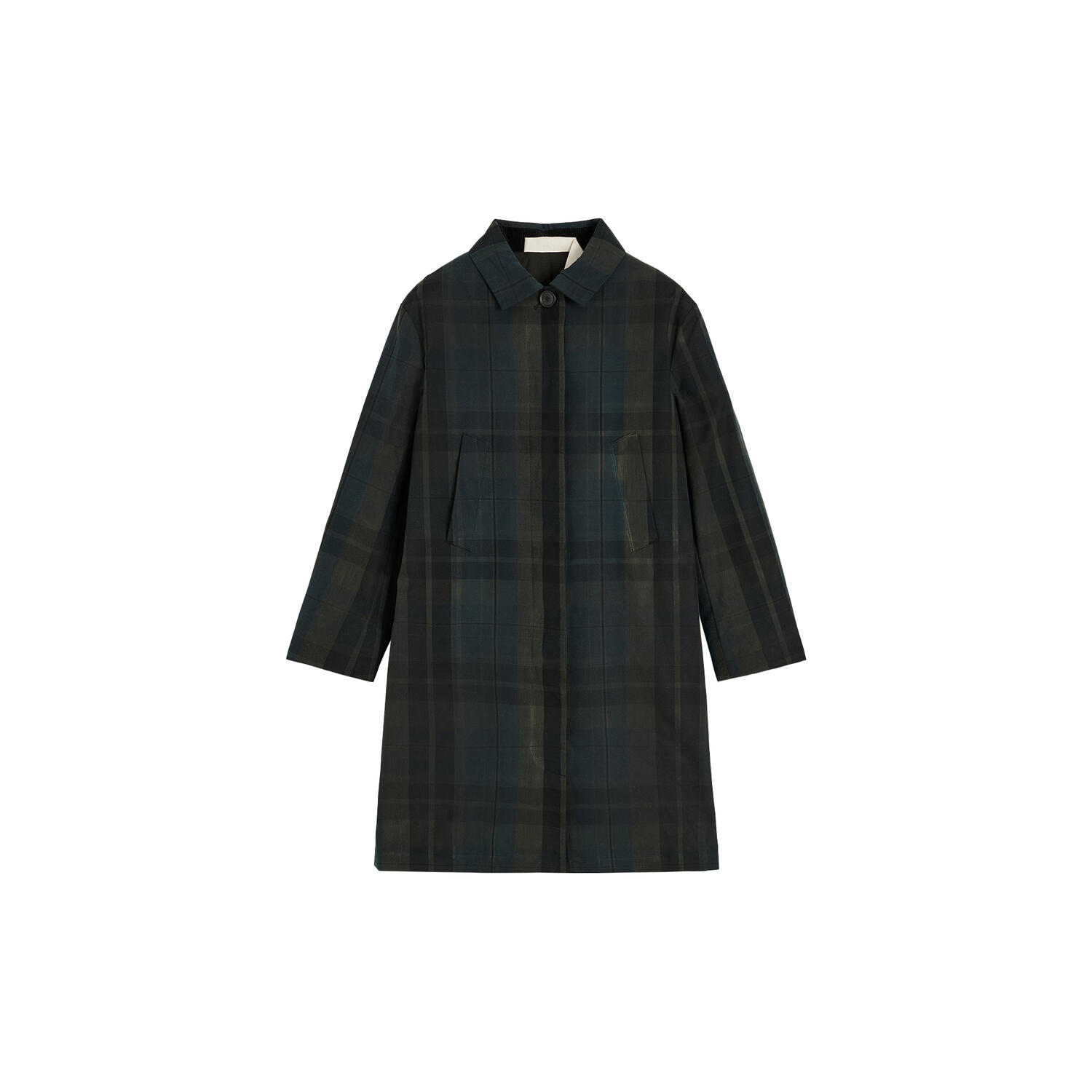Noor Coat Check Oilskin Silkwax, foxleigh