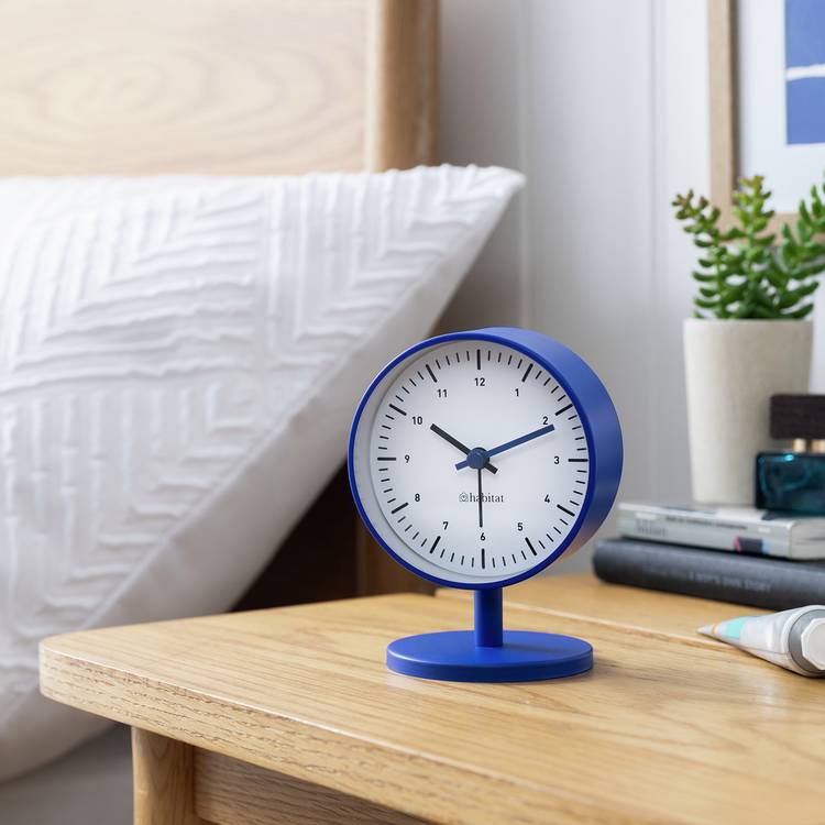 Habitat Analogue Alarm Clock - Blue