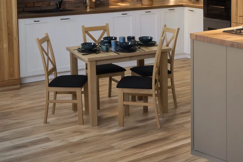 Komplet stół 100x70 z 4 krzesłami M016-4 Dąb Artisan