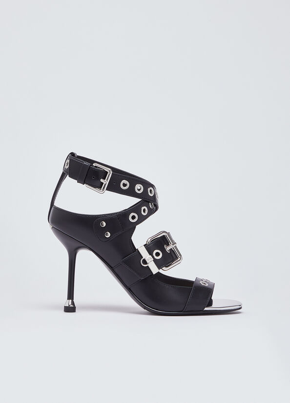 Sandali in pelle con tacco