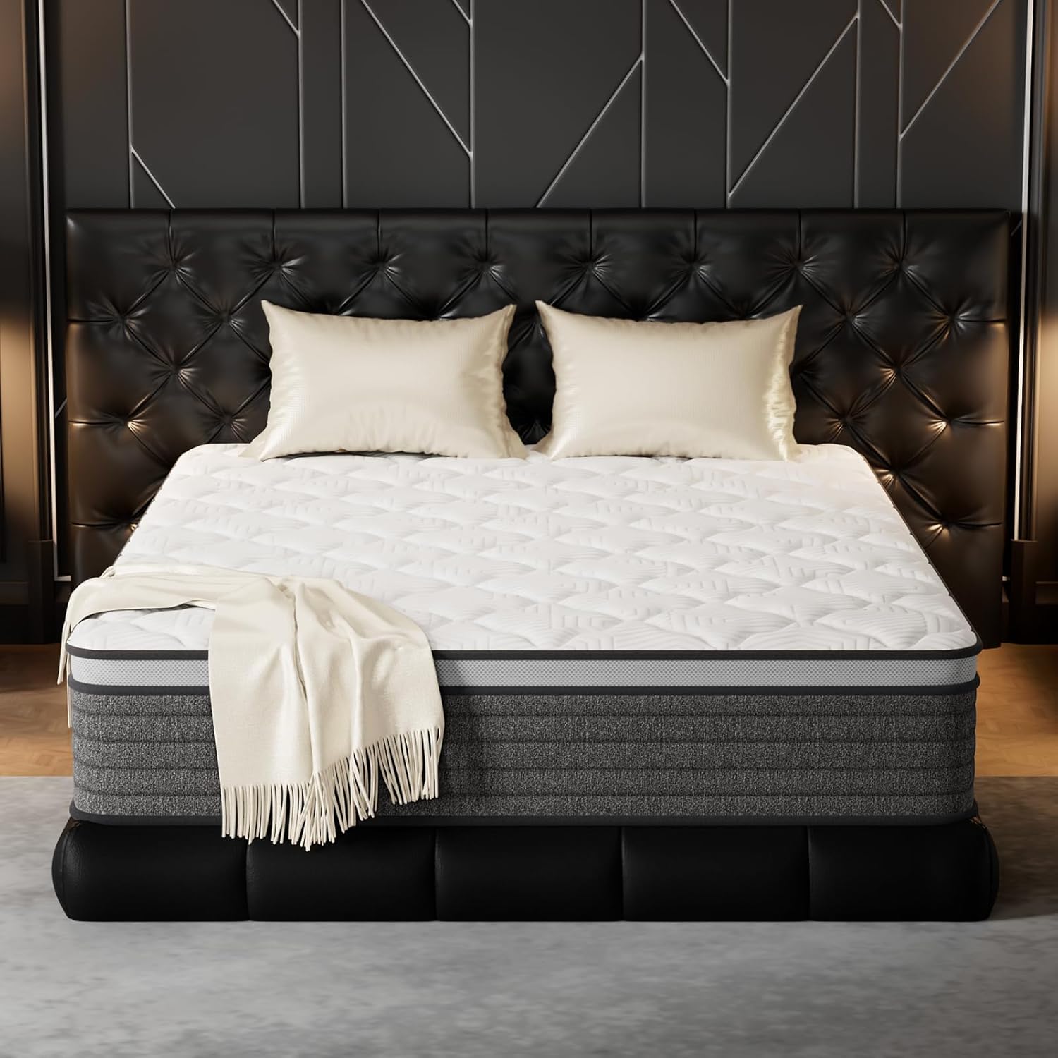 Full Mattress 14 Inch Hybrid Full Size-Gel Memory Foam Mattress in a Box, Individually Wrapped Pocket Spring, Pressure Relief Edge Support, Medium Firm