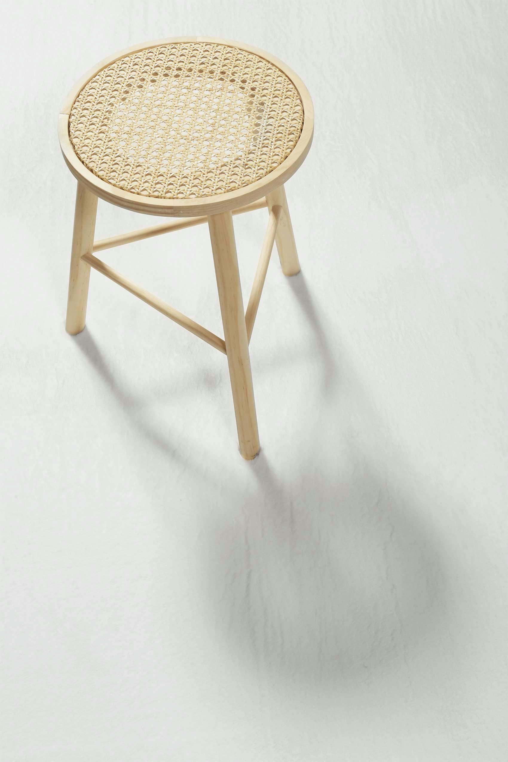 VILLA ROSSO - Tapis rond tufté mèches rases (15mm) blanc 80 D