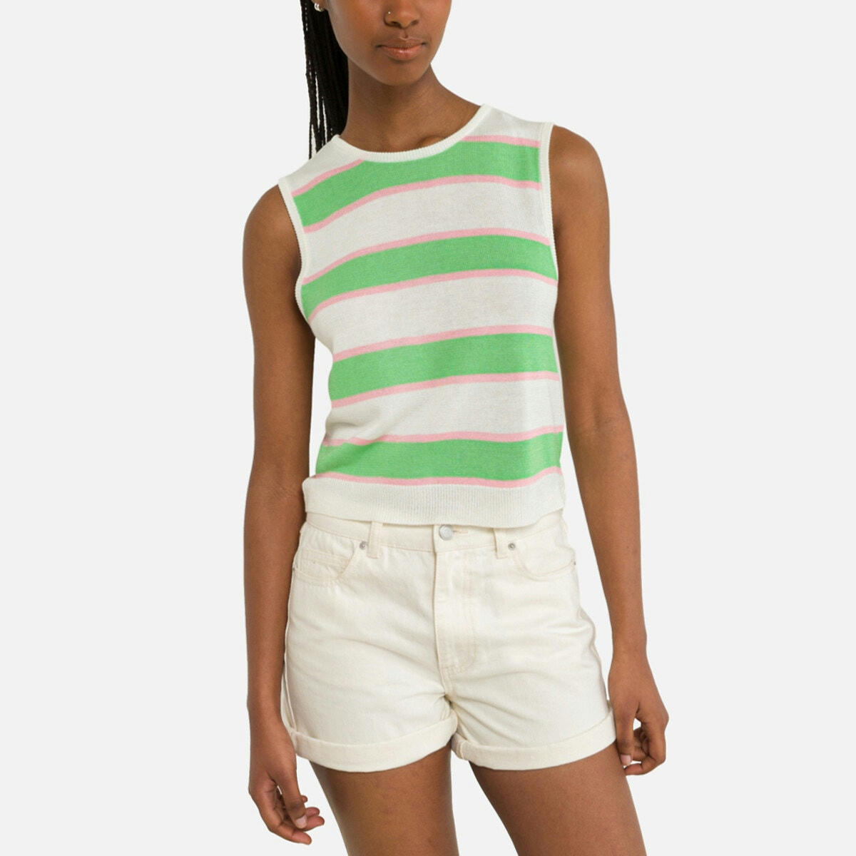Pull court sans manches