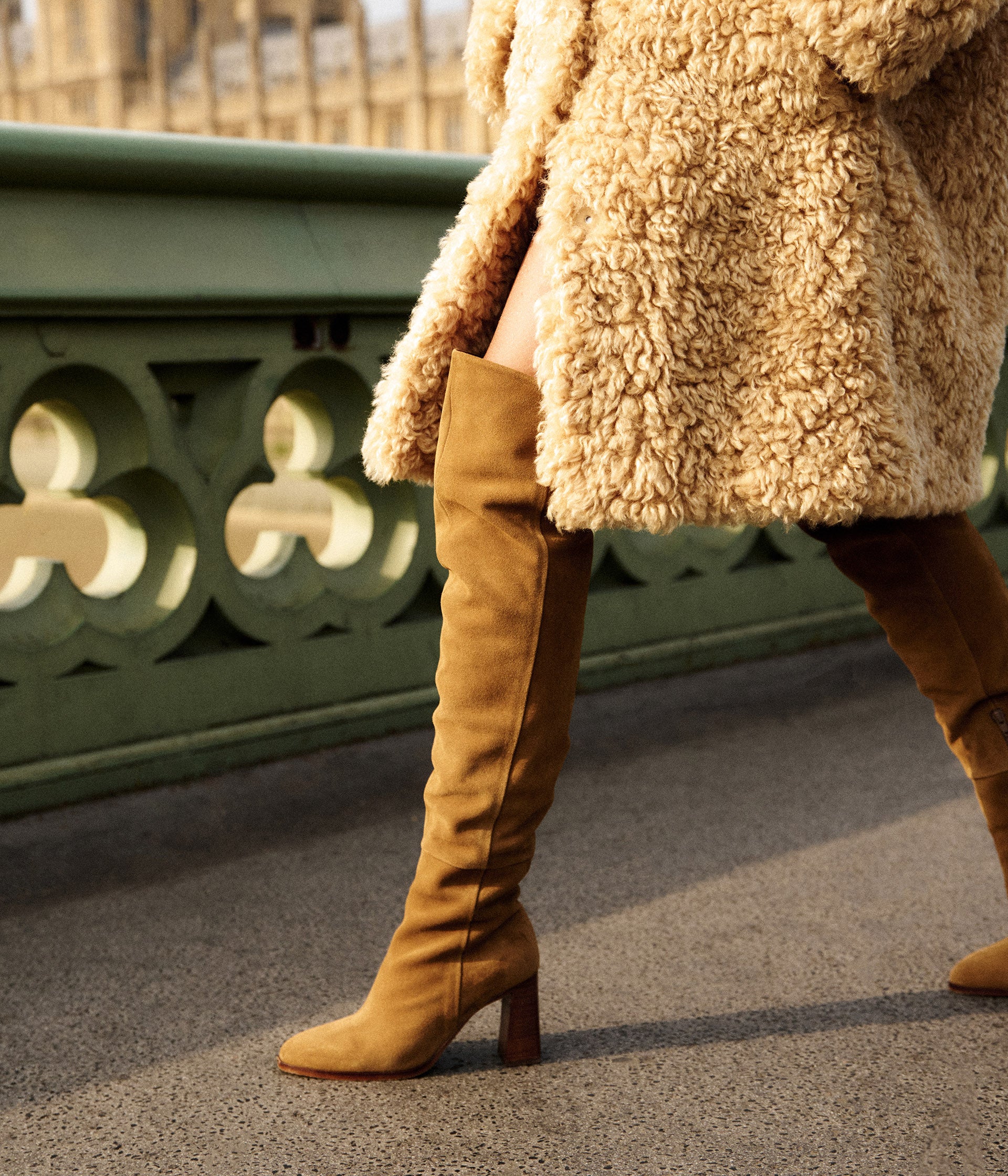 Cuissardes velours camel Viviane