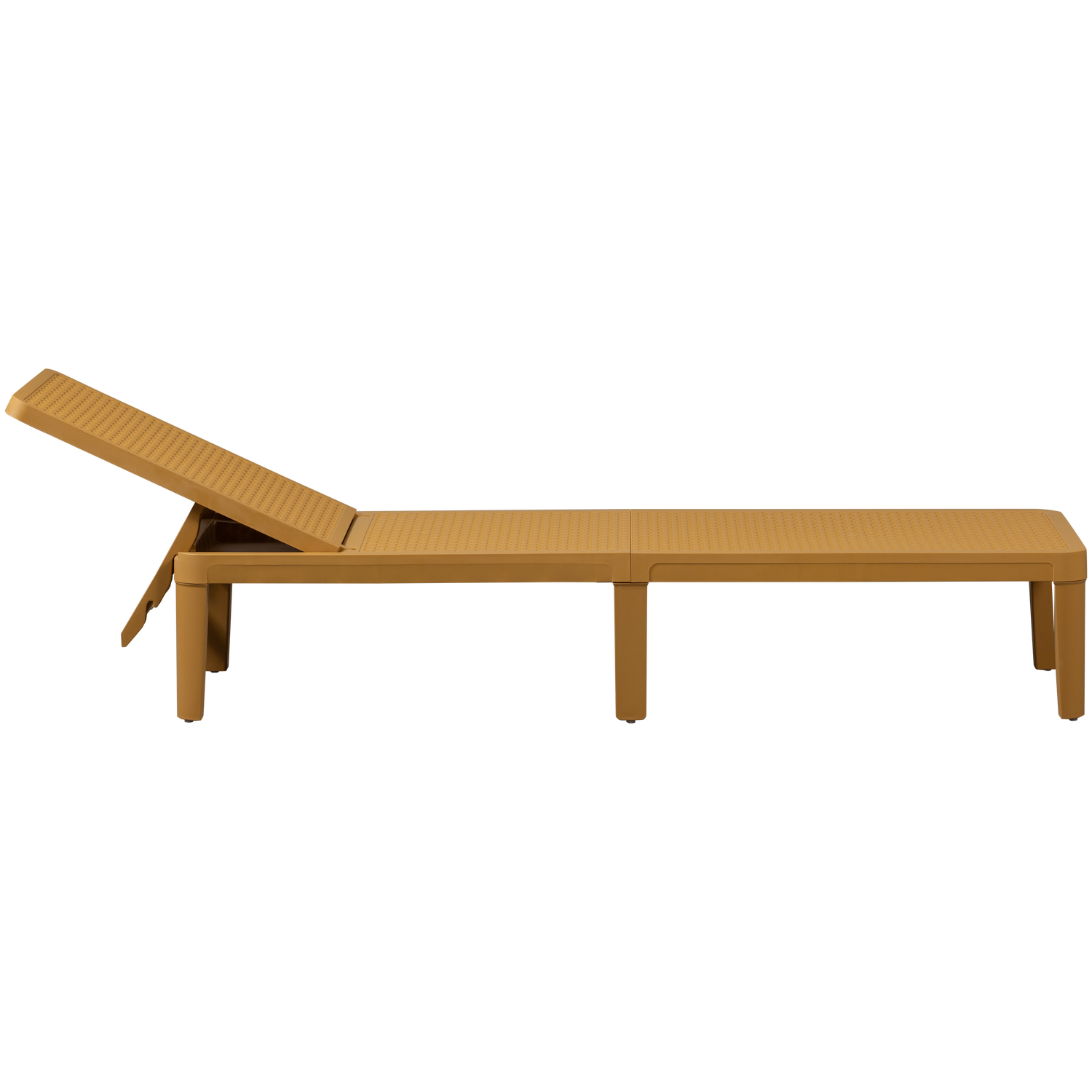 WOOOD ligbed tuin Jinte - Kunststof - Geel - 29x55x191