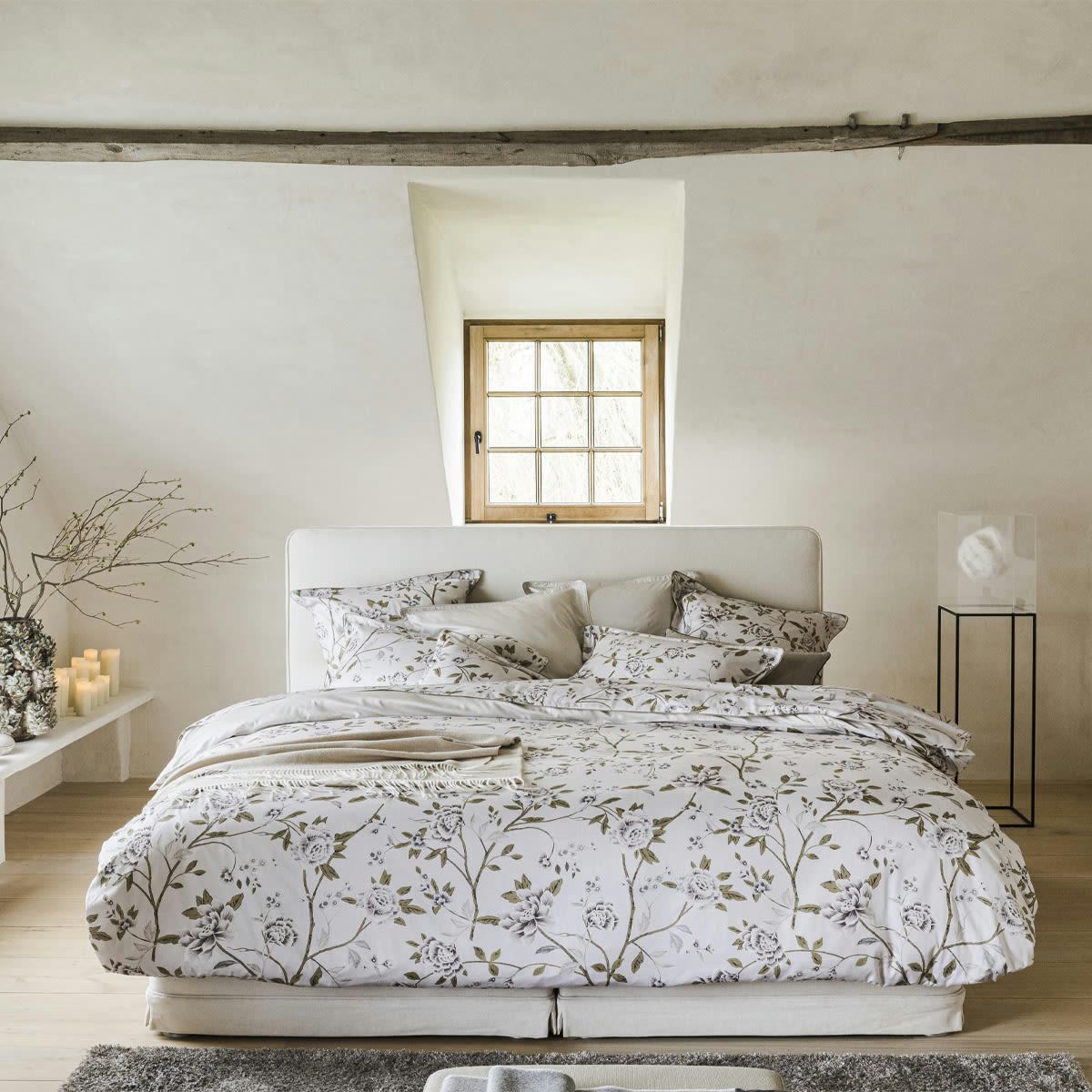 ÉGÉRIE - Taie d'oreiller en satin de coton rose clair 50x75