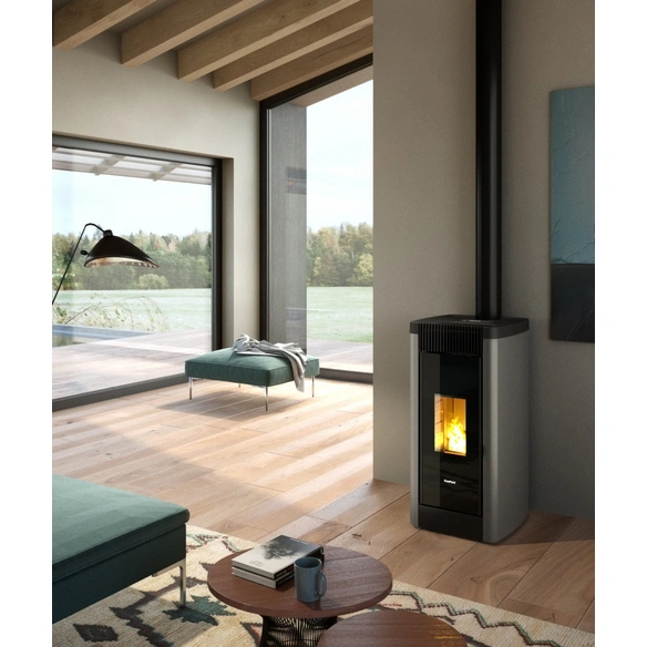 Pelletofen »Steel 9«, 8,5 kW, Stahl, titanium