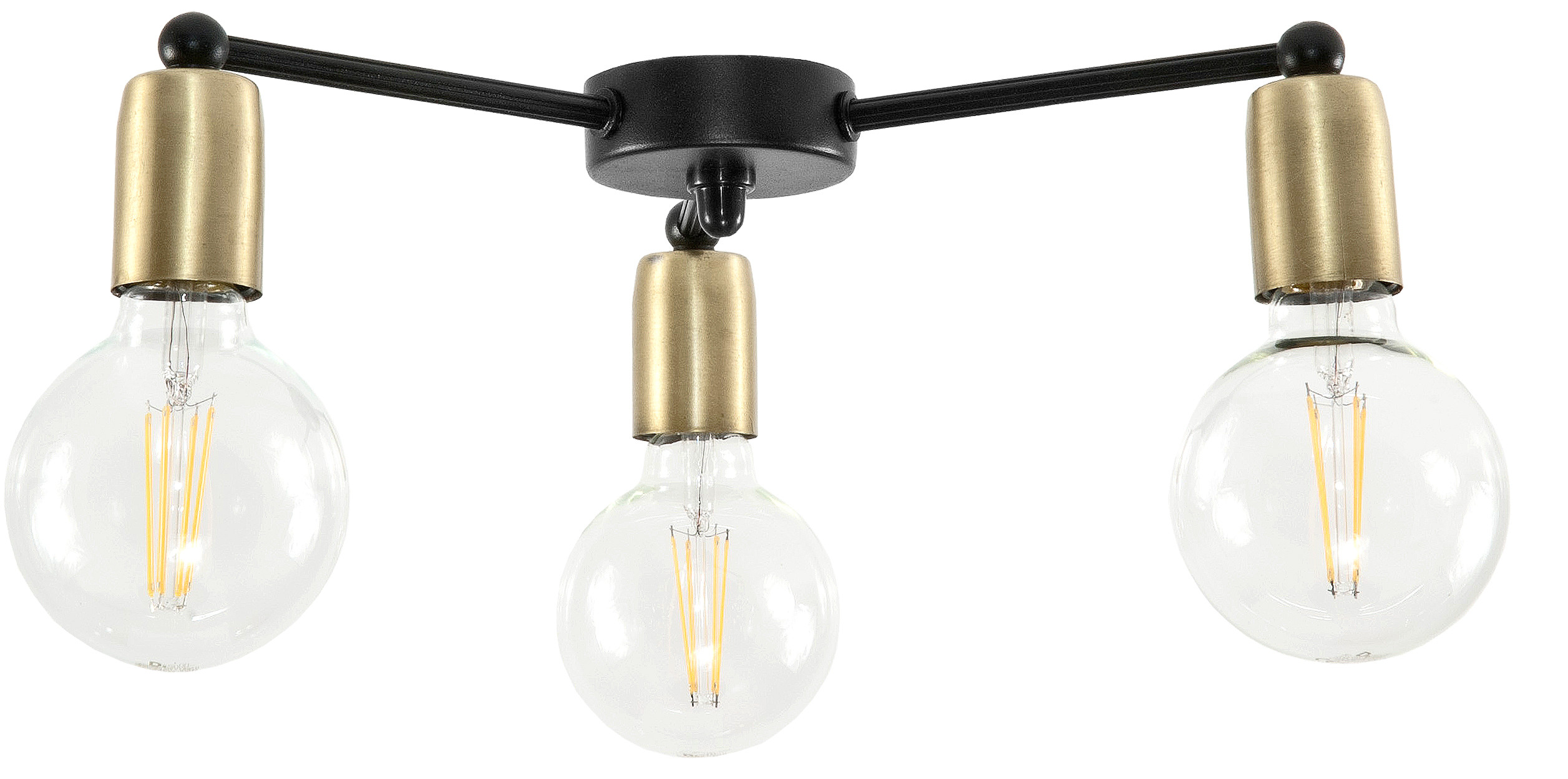 Lampa sufitowa EDYLIT czarna loft 3xE27 VITO NEGRO 11-812