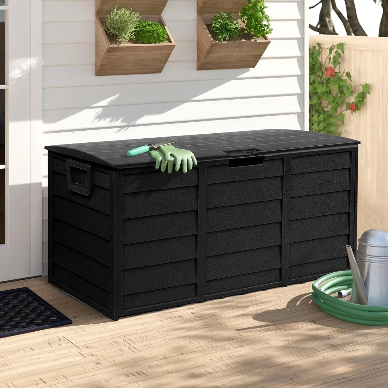 75 Gallon Outdoor Patio Durable Resin Storage Deck Box