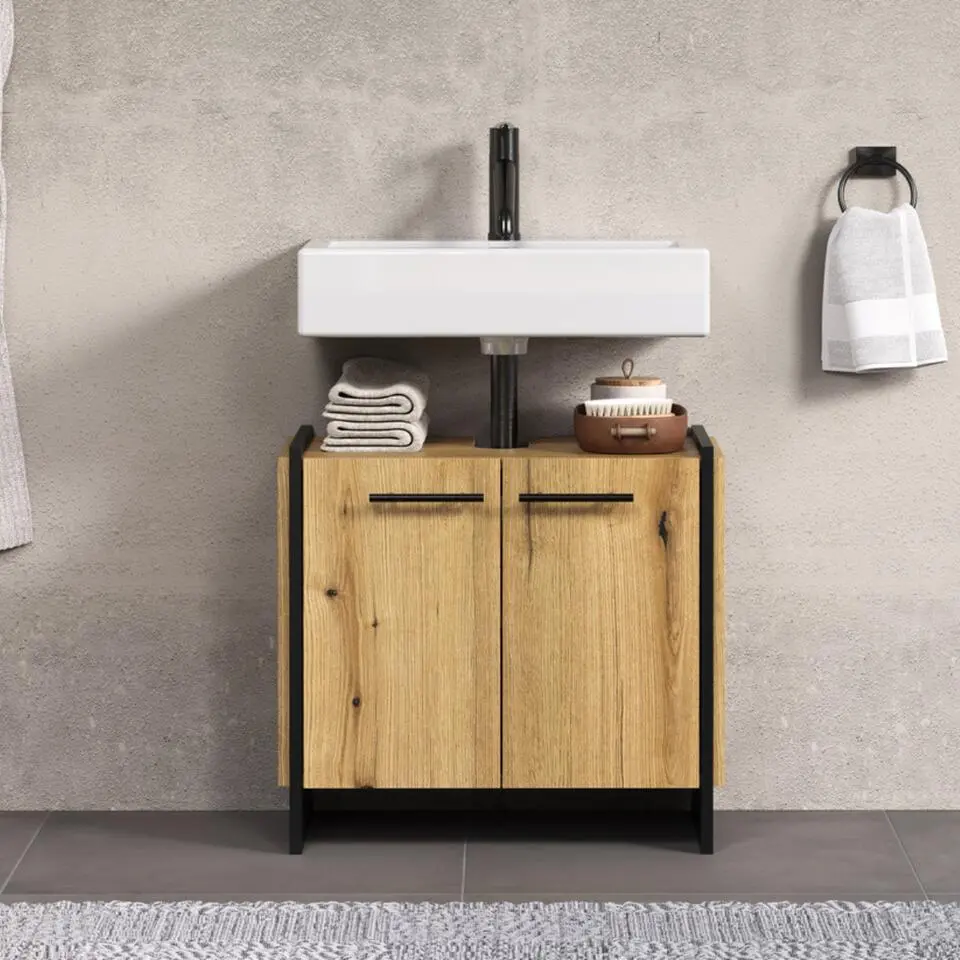 Calicosy - Wastafel, ELLIE - licht hout 60x34x56 cm