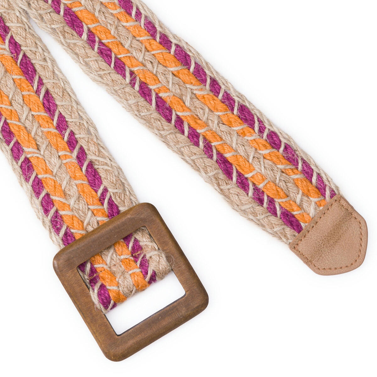 Ceinture jute multicolore