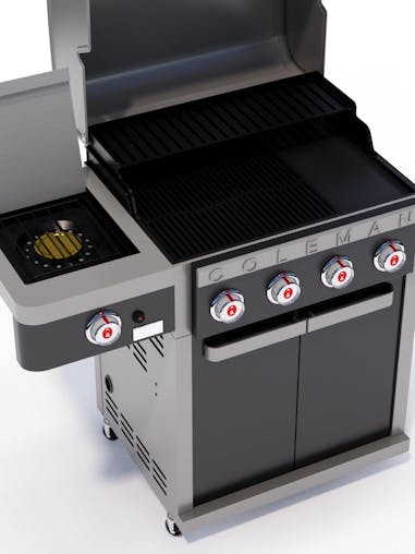 Coleman Revolution&trade; 4 Burner Kitchen with Cupboard - Black Gloss