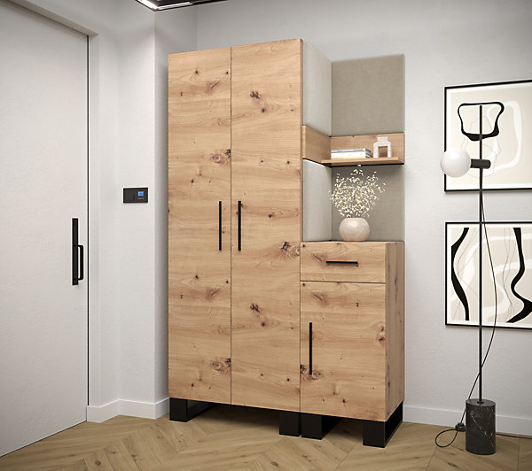 Garde-robe Artin 6 porte battante 196/116/45,6 2 Portes (artisan)