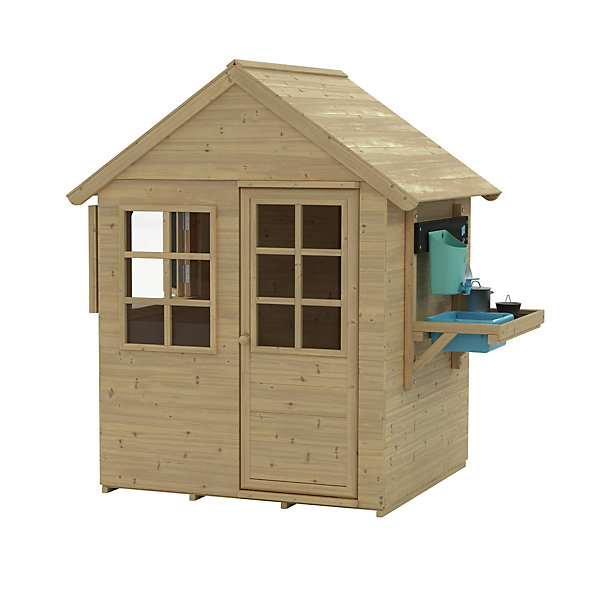 Maisonnette cabane enfant avec cuisine et volets ROMARIN en bois