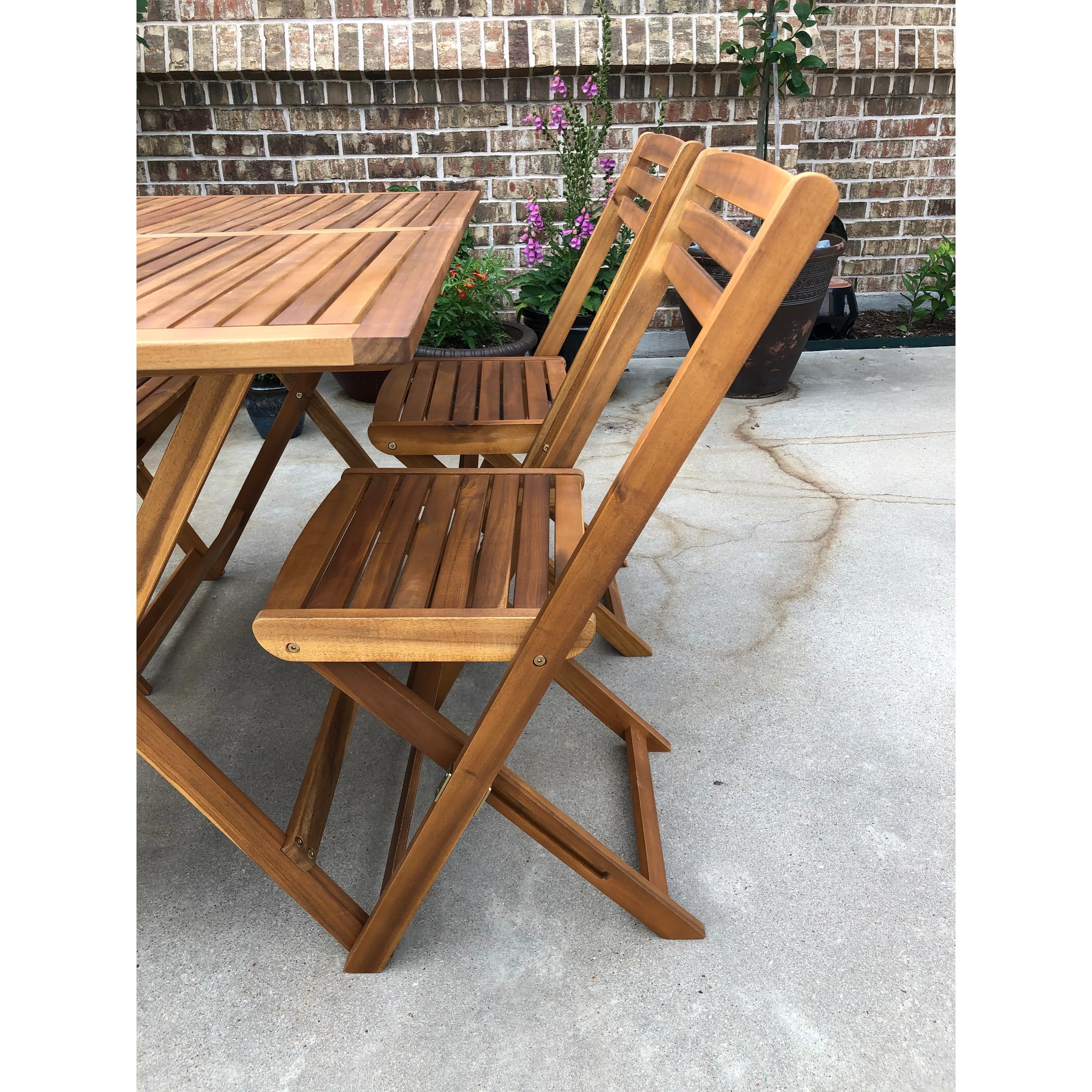 International Caravan Royal Fiji 5-piece Acacia Patio Dining Set