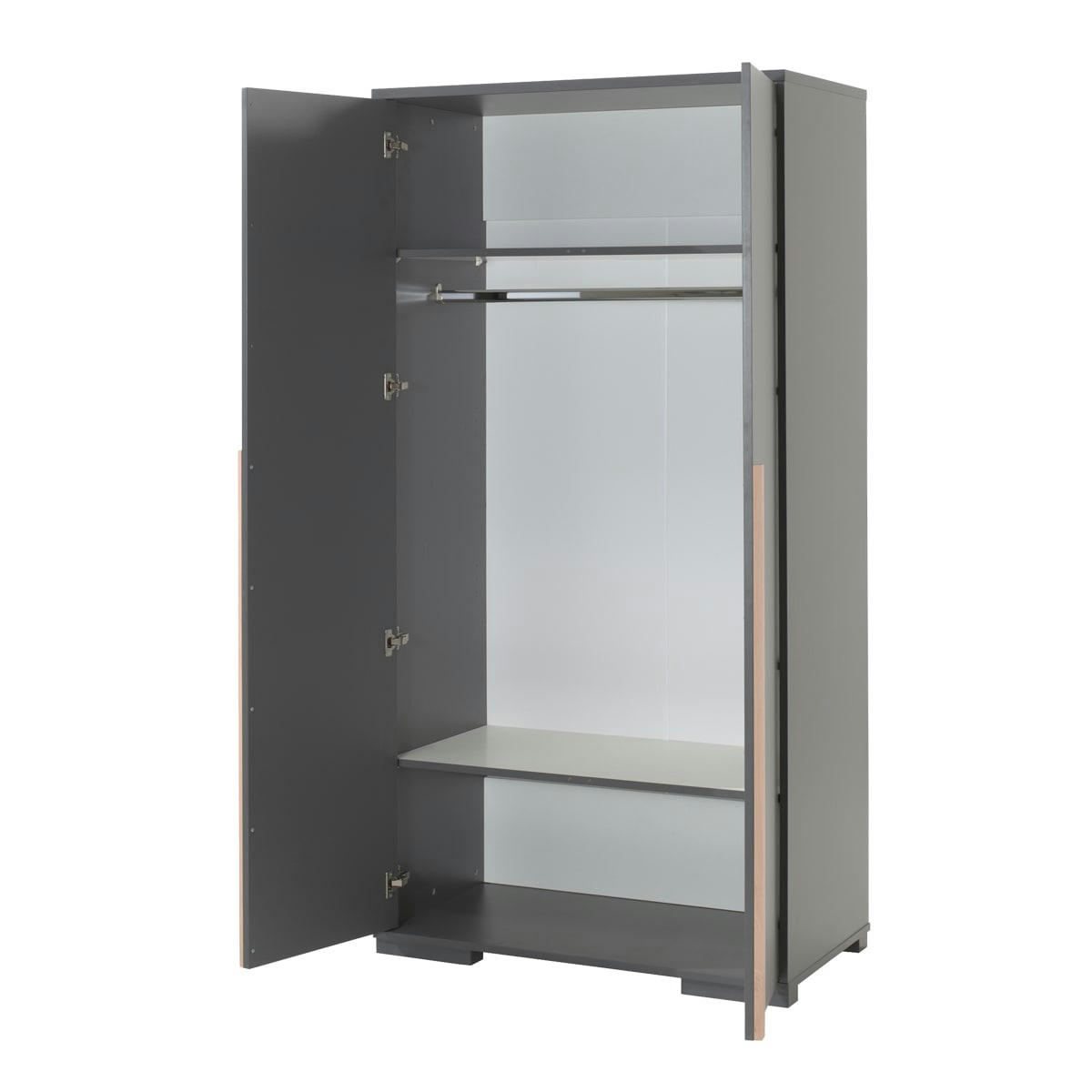 LONDON - Armoire 2 portes anthracite