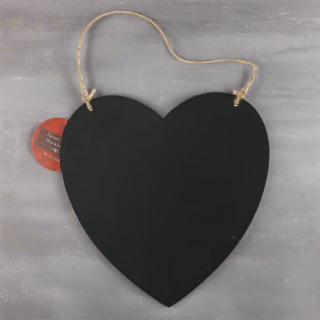 Heart Shape Blackboard & Chalk