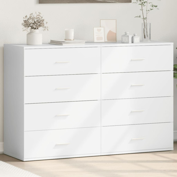 2x Szafka Biała z Drzwiami 60x39x80 cm do Salonu Pokoju Sypialni