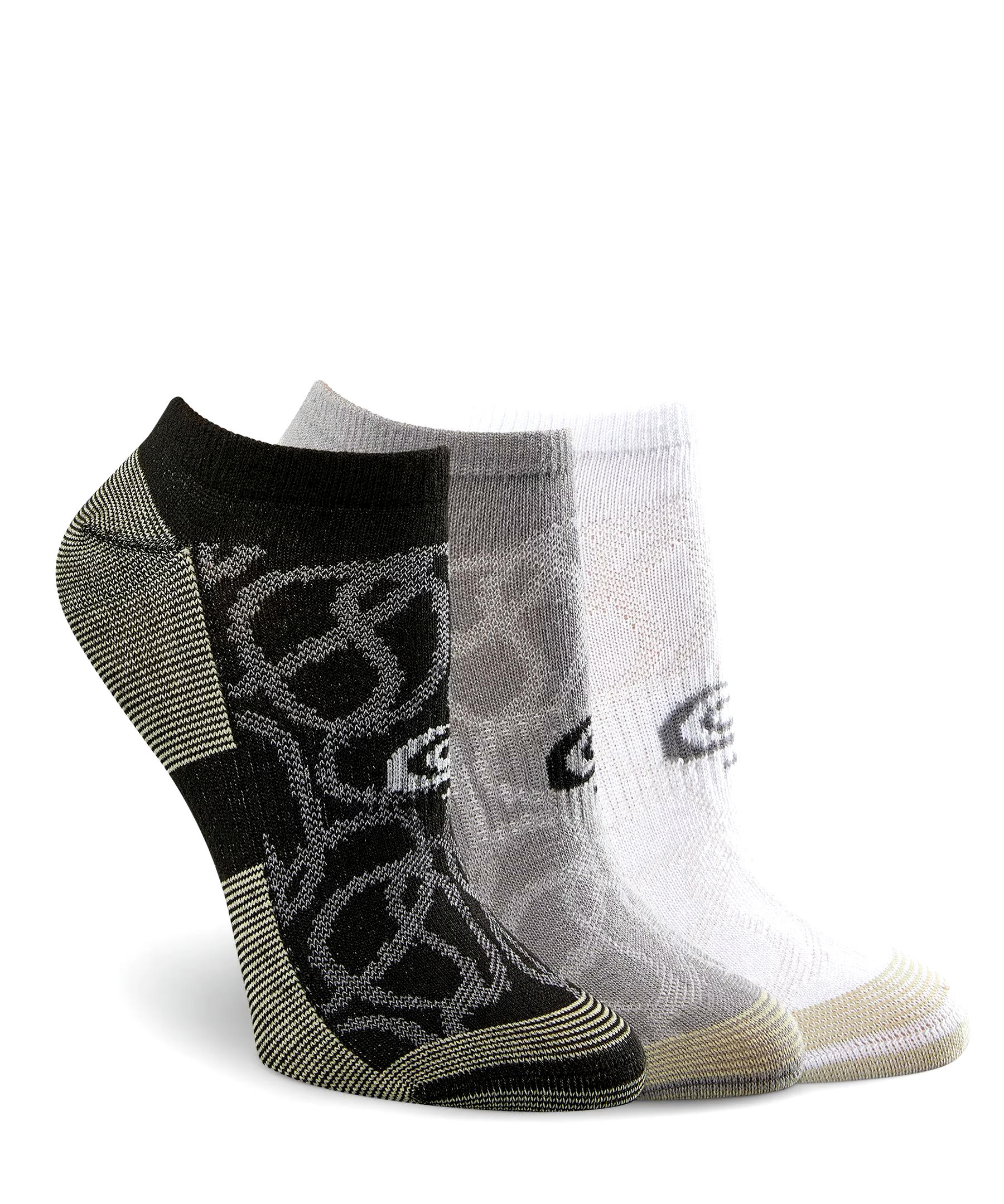 Copper Sole Women's 3 Pack Extreme Atheletic No Show Sock
