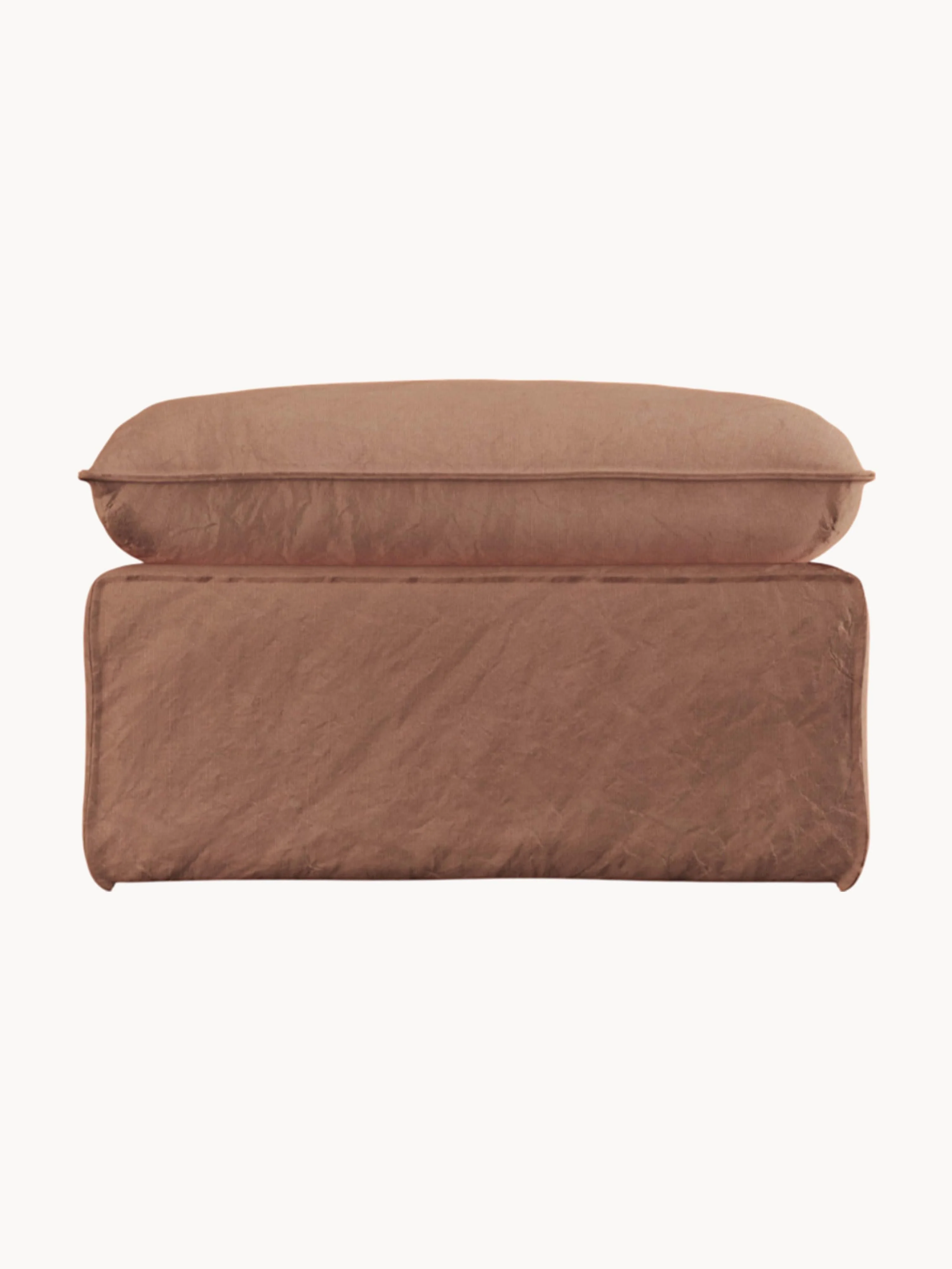 Sofa-Hocker Nomad - Leinen, Staubiges Rosa