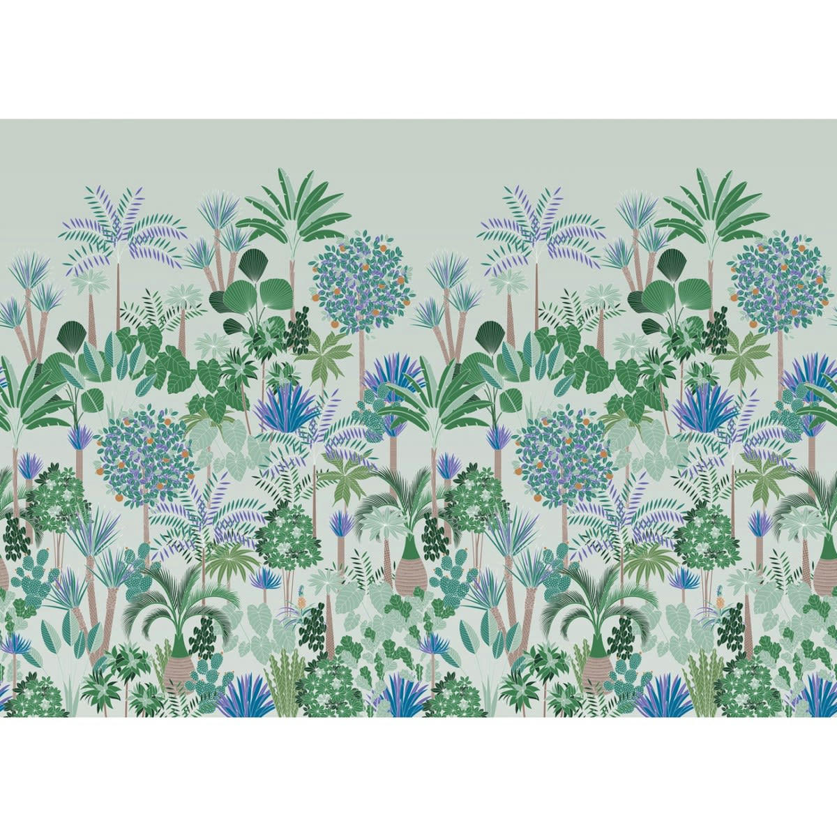 PITAYA - Papier peint panoramique motif imprimé Vert clair 384x275cm