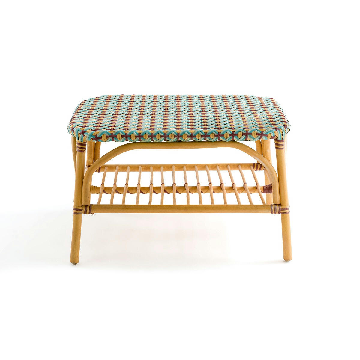 Table basse tressée et rotin, Musette