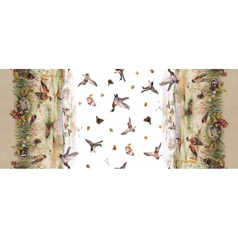 Toile cirée sur support non tissé Chasse 140 cm au mètre HOBBYTEX