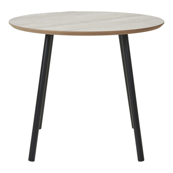 STOLIK KWOWY Aalst 55x45 cm okleina trawertyn metalowe nogi