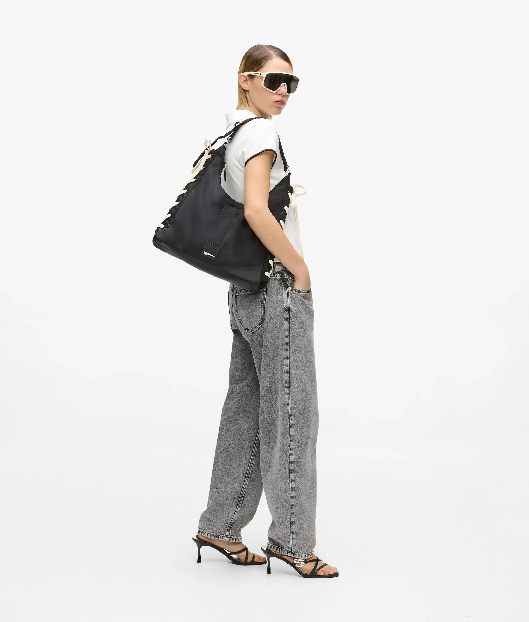 Sac en toile à lacets en nylon