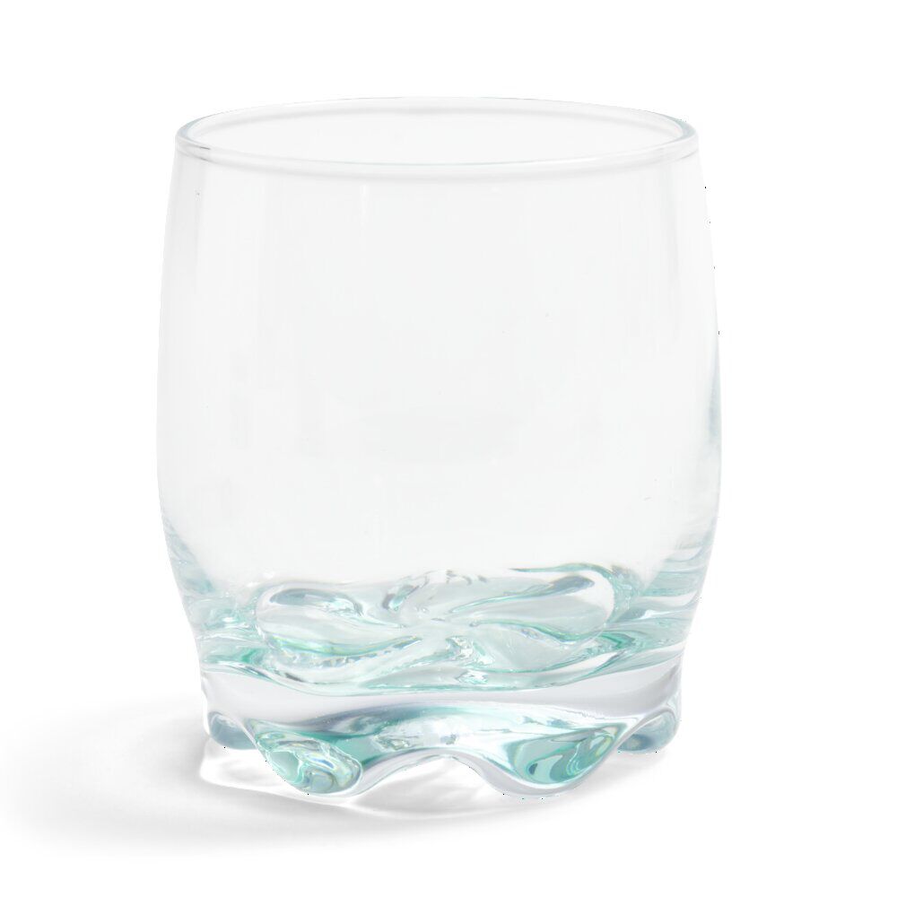 Lot de 3 verres 29cl en verre transparent fond coloré noir/bleu/vert