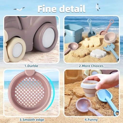NNEOBA Children's Beach Truck and Princess Tea Set Toys