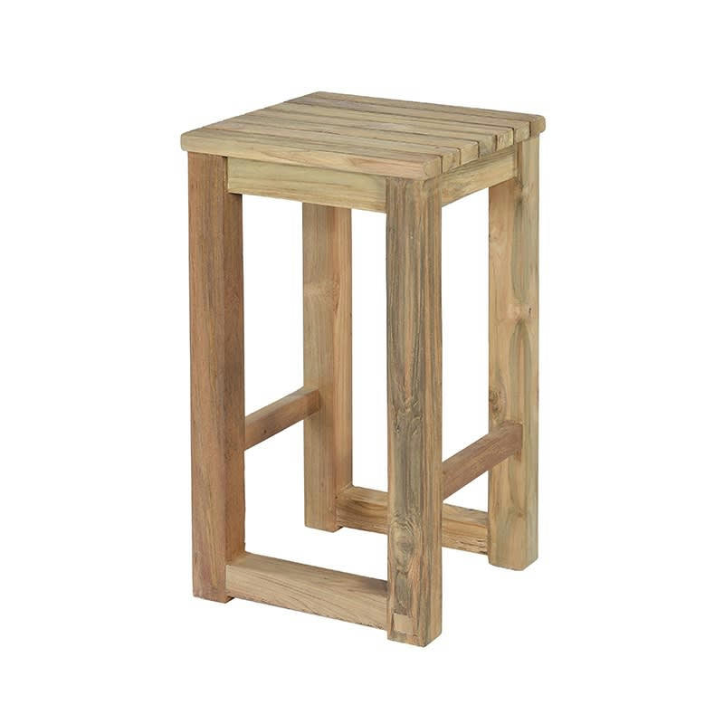 - Tabouret haut en teck recyclé