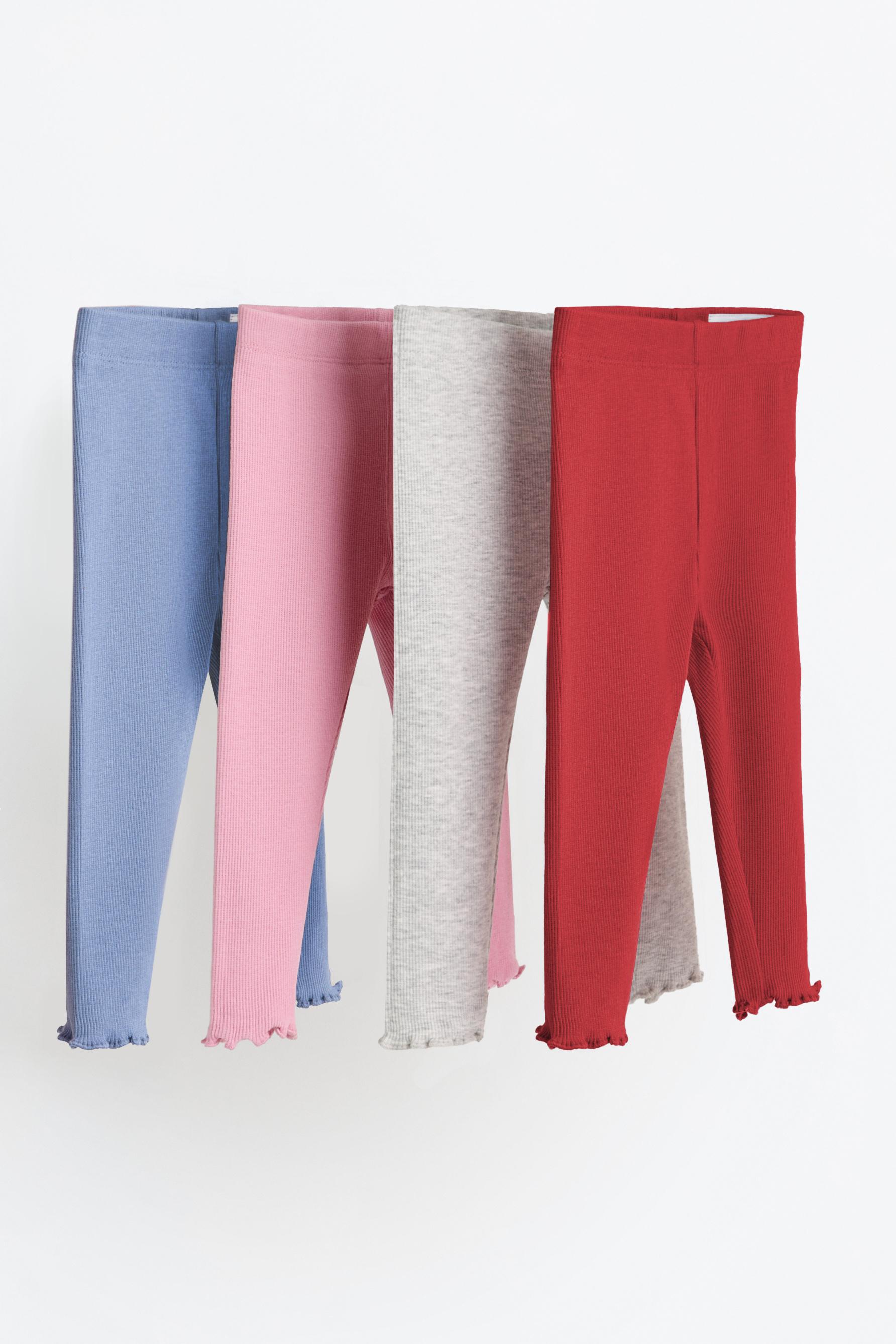 Pack 4 leggings canalé