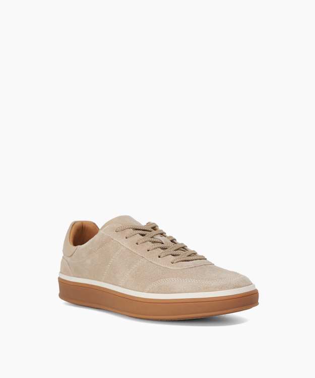 Tony Beige - Suede Lace-Up Trainers