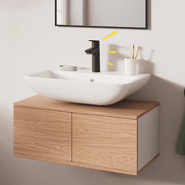 Mitigeur lavabo GROHE Start noir M   microfibre