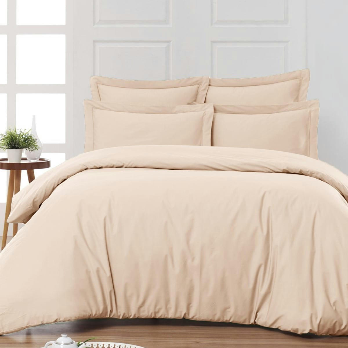 SOFT PERCALE - Drap housse en percale de coton Petale 180x200 cm