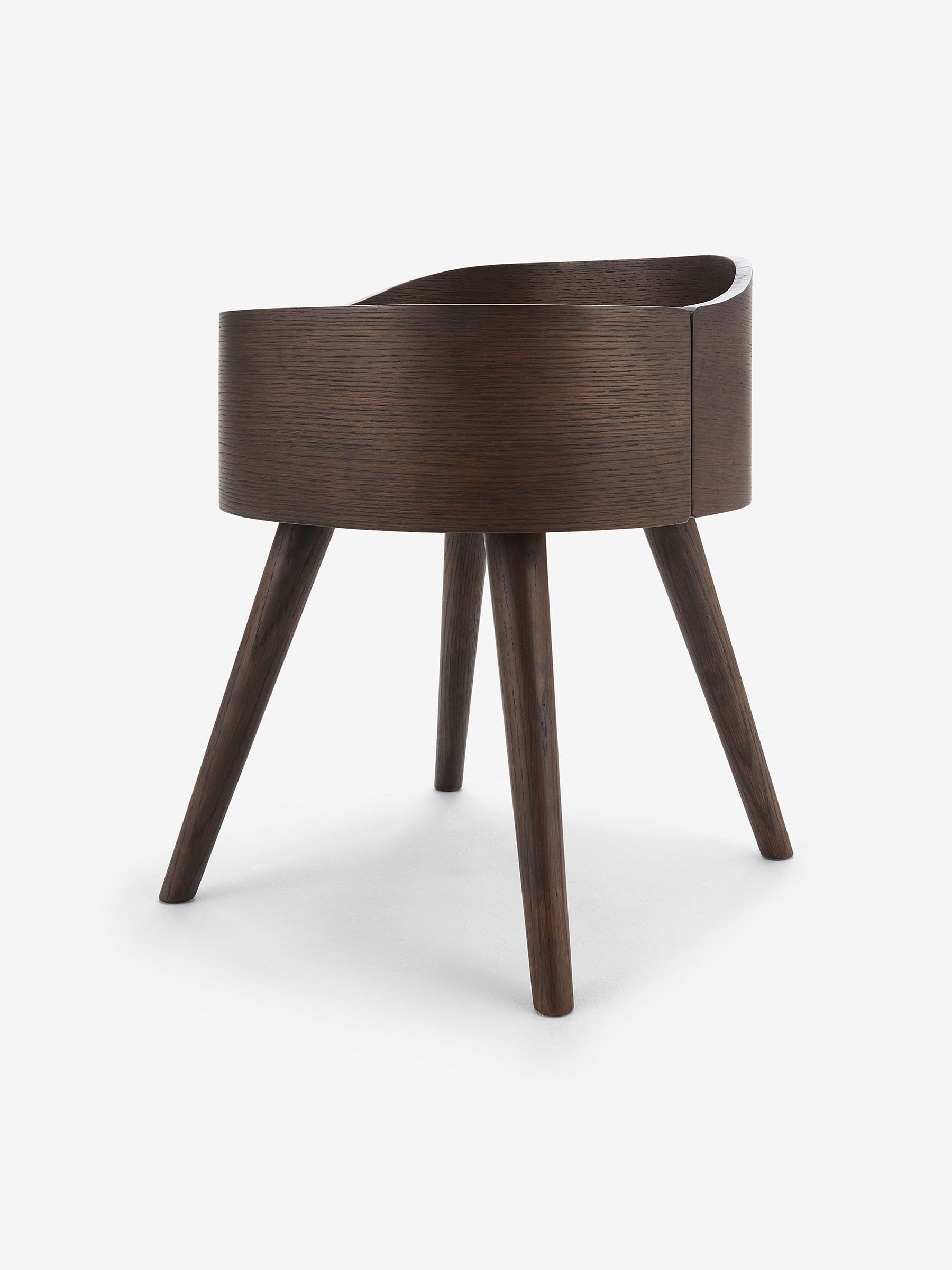 Odie 1 Drawer Bedside Table in Dark Stain Oak