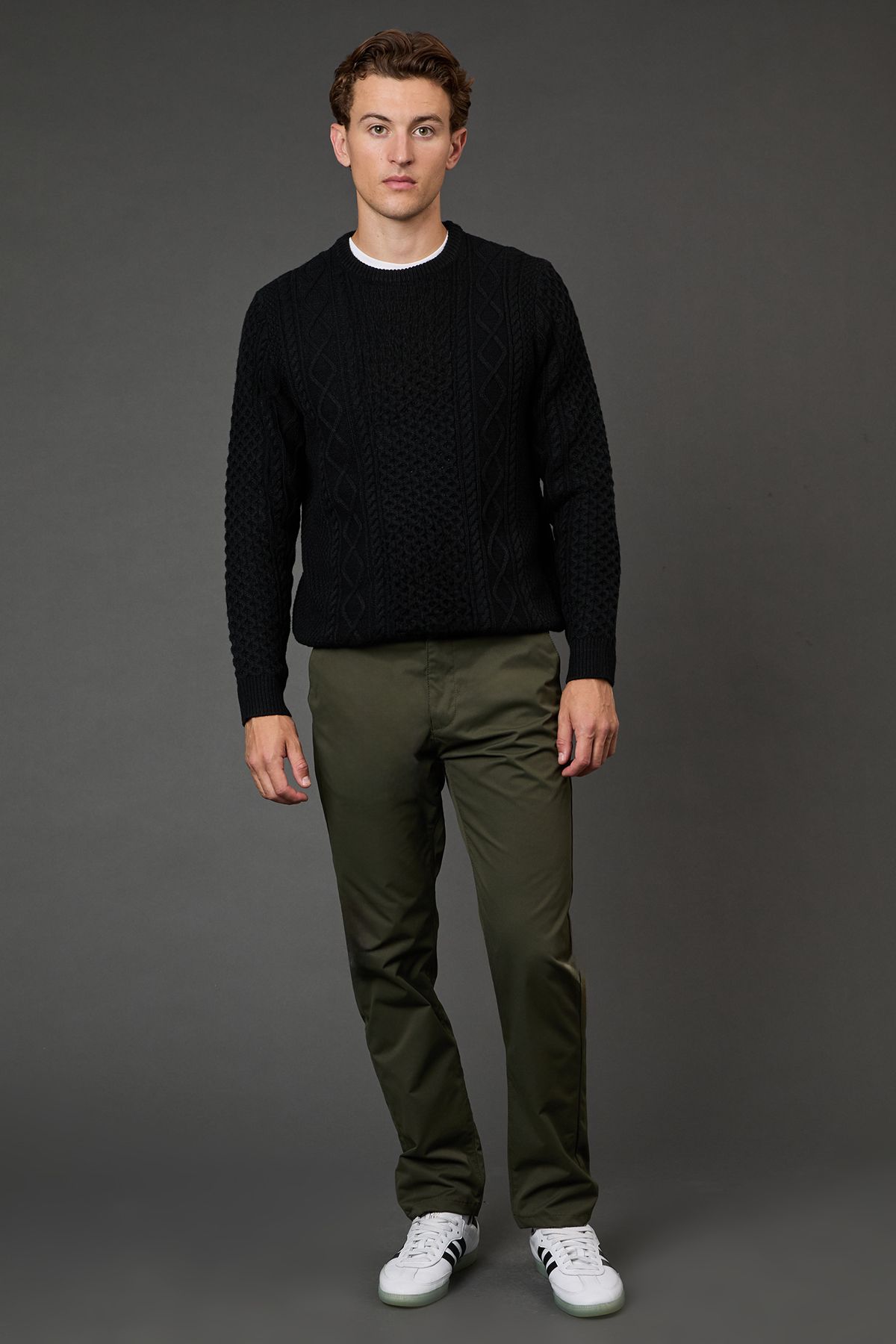 Burton Black Chunky Cable Christmas Jumper
