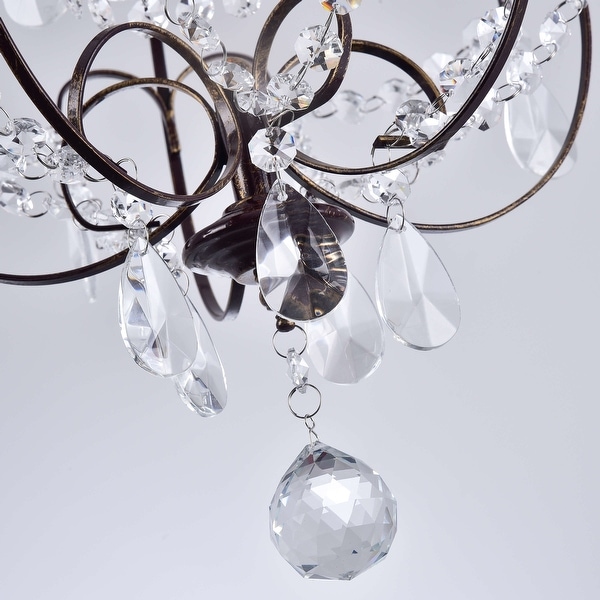 Copper Grove Lutea Brushed Oak 1-light Teardrop Chandelier