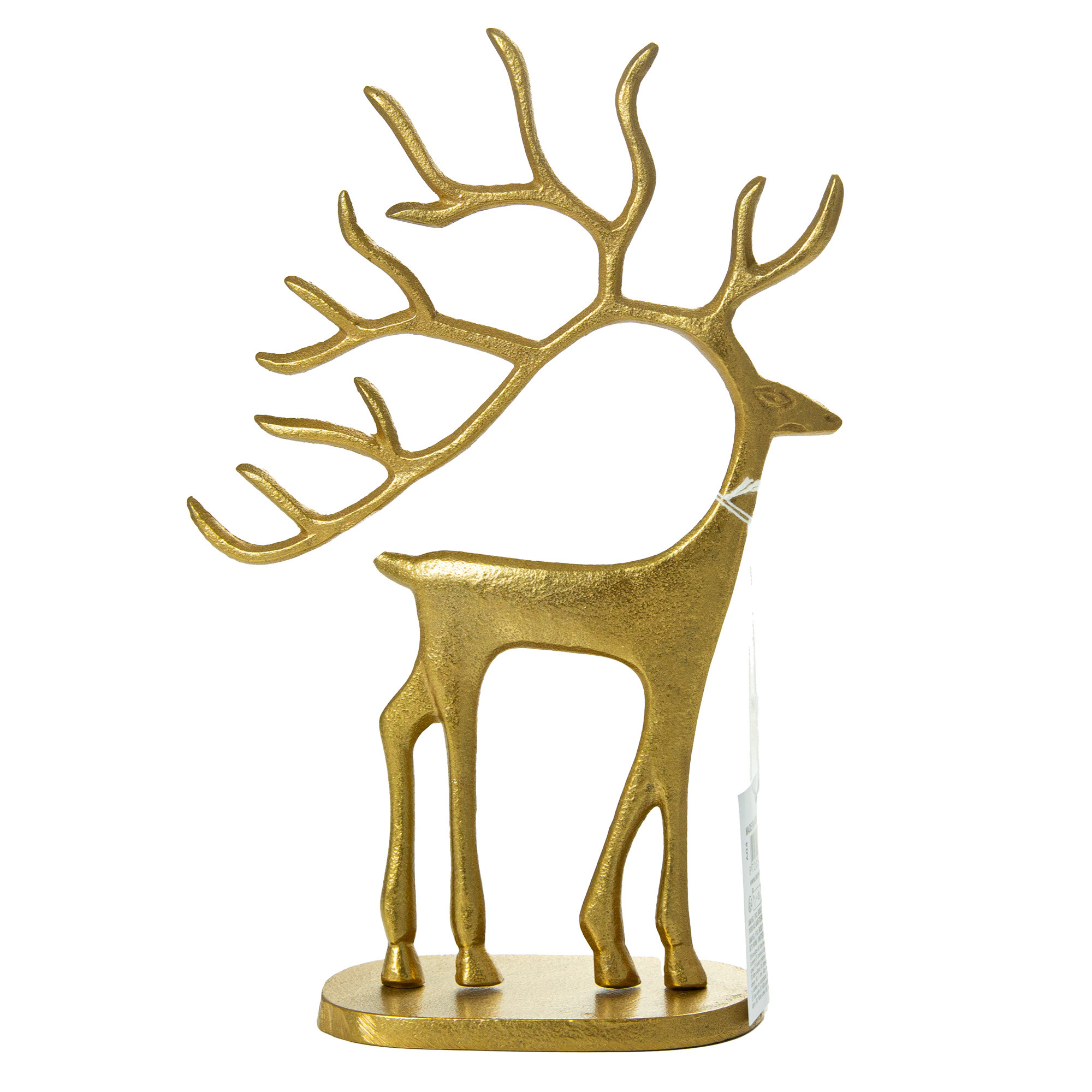 Figurka Renifer Jeleń 31.5 Cm Dekoracja Świąteczna Złoty