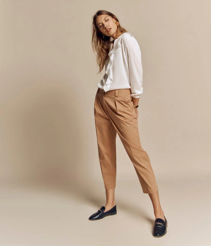 Pantalon en coton stretch écologique PARADIS/81057/042