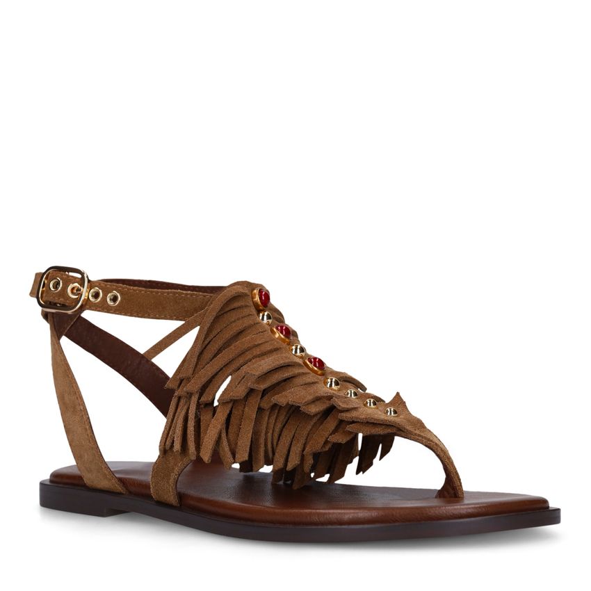 Manfield Taupe suède slippers