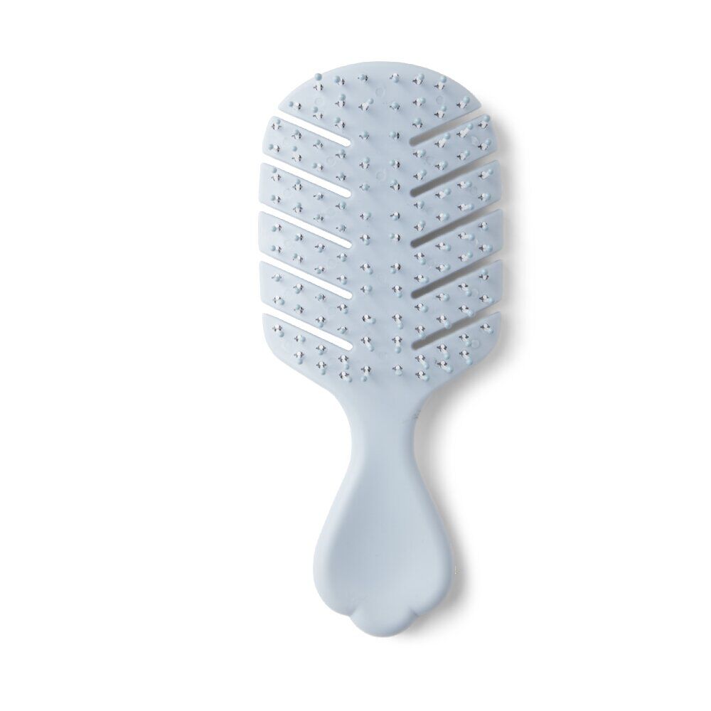 Brosse à cheveux format mini en plastique 3 coloris