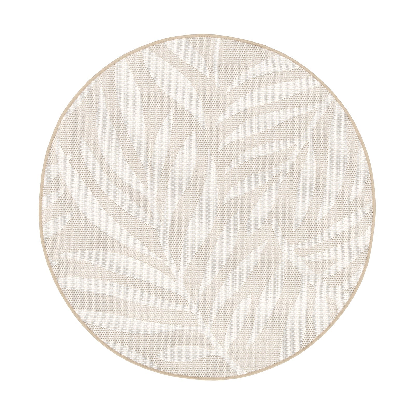 AFK Living vloerkleed Havana - voor binnen en buiten - beige - 120 x 120 cm